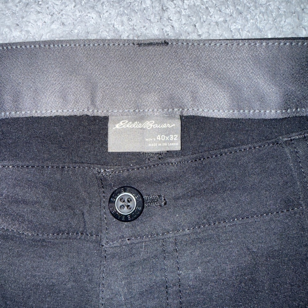 Eddie Bauer‎ Mens Convertible Tech Pants 40x32 Black Hiking Outdoor - Picture 2 of 7
